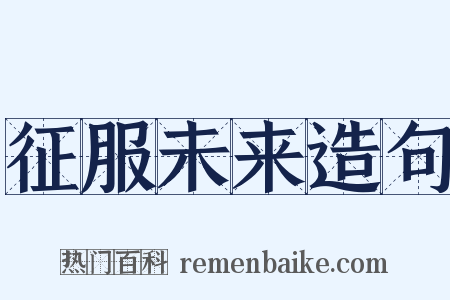 征服未来造句是什么意思的图片